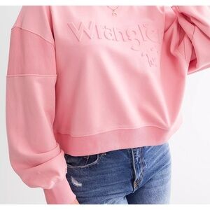 Super cute, lightly worn pink wrangler hoodie!